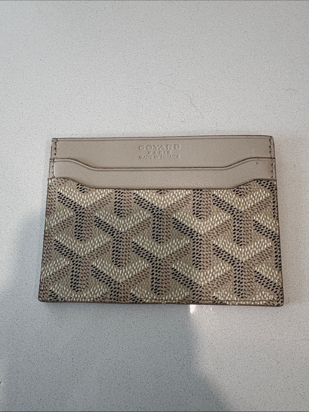 Goyard Beige and Taupe Card Holder